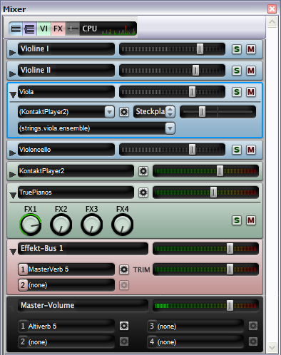 New Sibelius mixer